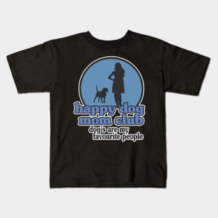 Happy Dog Mom Best Dog Mom Puppy Mother Paw Dog Lover Kids T-Shirt